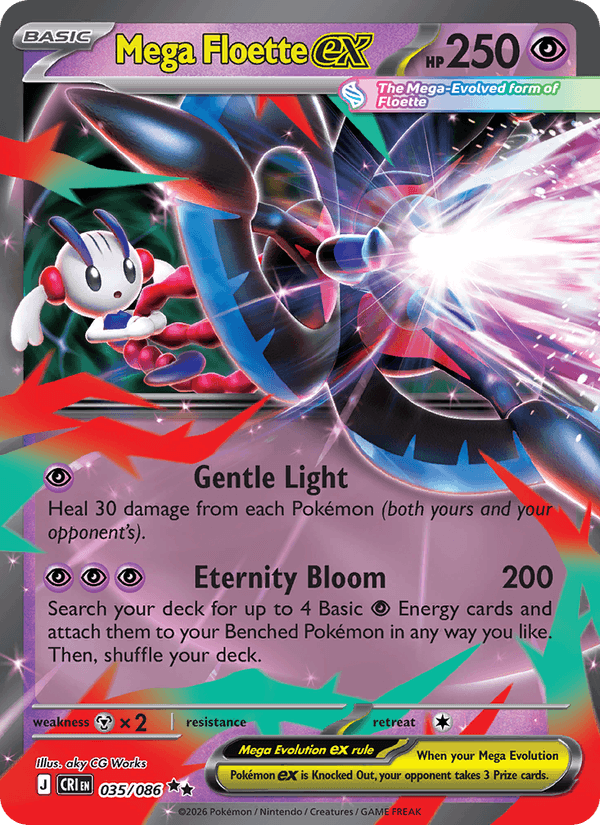 Mega Floette ex 35/86 Chaos Rising English Pokémon card