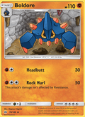Boldore 70/149 Sun & Moon Base Set English Pokémon card