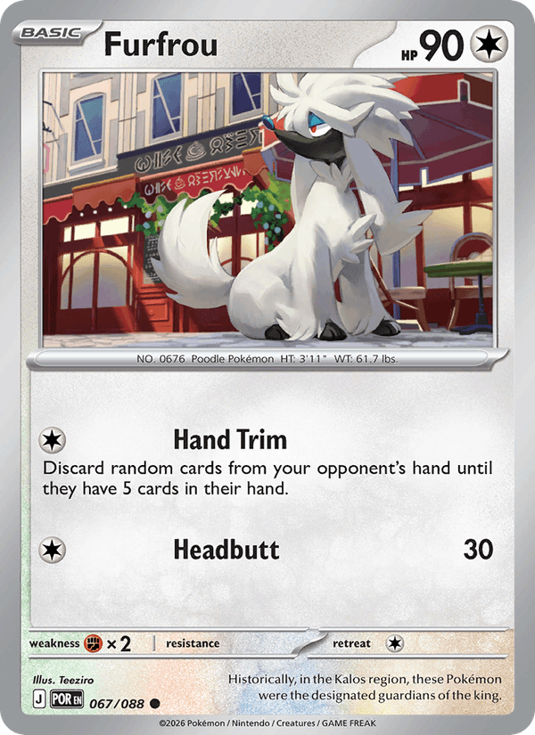 Furfrou 67/88 Perfect Order English Pokémon card