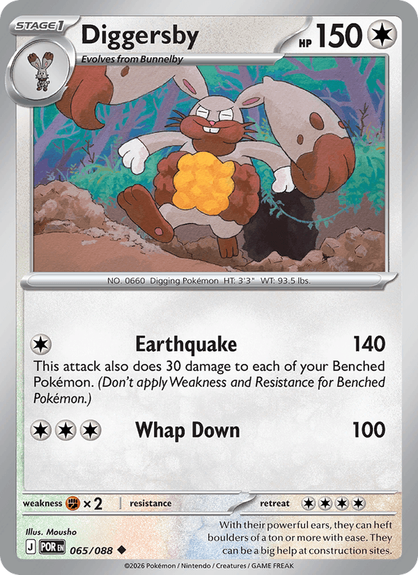 Diggersby 65/88 Perfect Order English Pokémon card