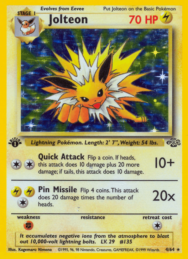 Jolteon 4/64 Jungle English Pokémon card
