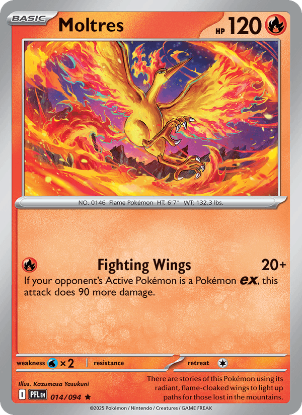 Moltres 14/94 Phantasmal Flames English Pokémon card