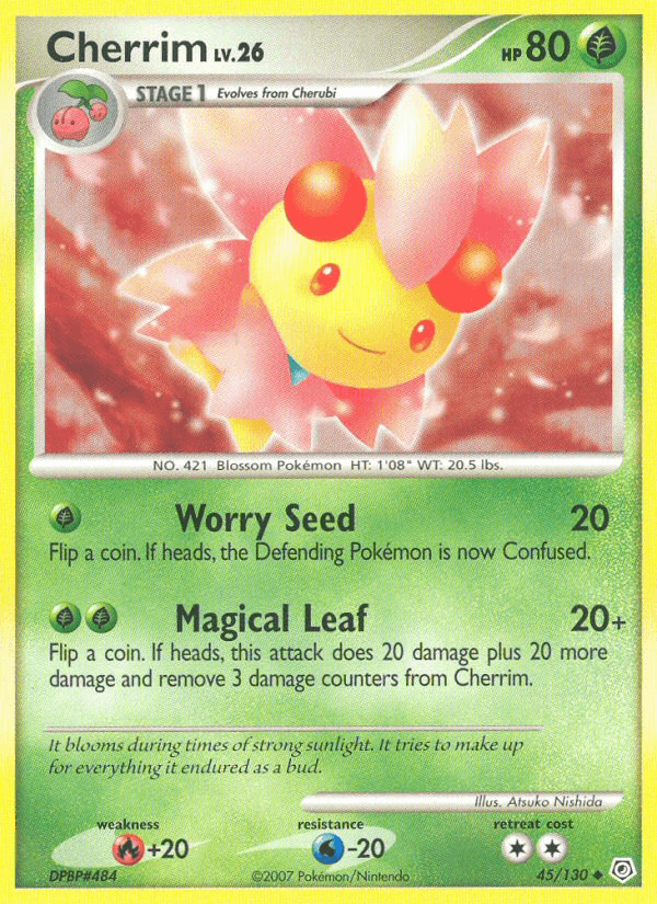 Cherrim 45/130 Diamond & Pearl English Pokémon card