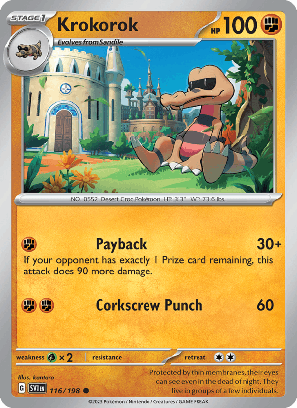 Krokorok 116/198 Scarlet & Violet English Pokémon card