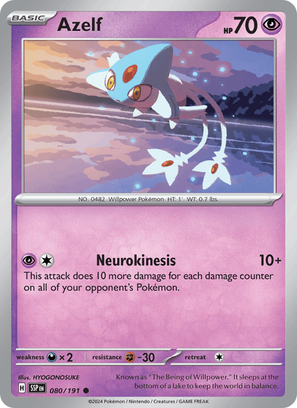 Azelf 80/191 Surging Sparks English Pokémon card