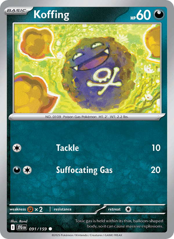 Koffing 91/159 Journey Together English Pokémon card