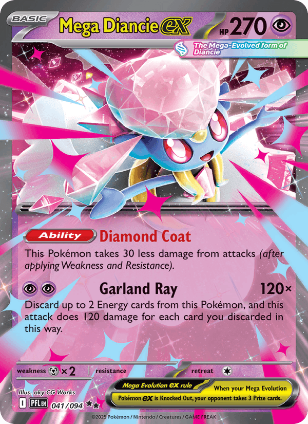 Mega Diancie ex 41/94 Phantasmal Flames English Pokémon card