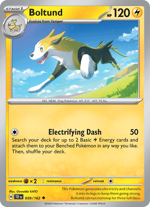 Boltund 59/162 Temporal Forces English Pokémon card