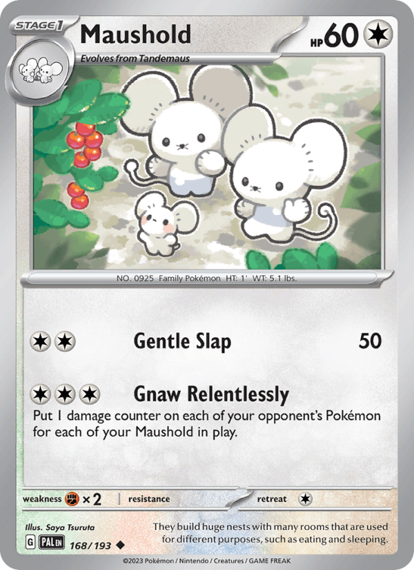 Maushold 168/193 Paldea Evolved English Pokémon card