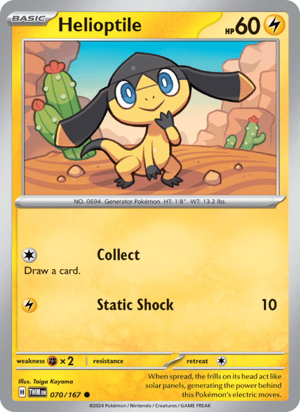 Helioptile 70/167 Twilight Masquerade English Pokémon card