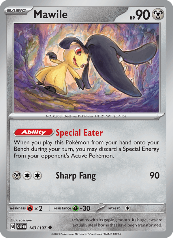 Mawile 143/197 Obsidian Flames English Pokémon card