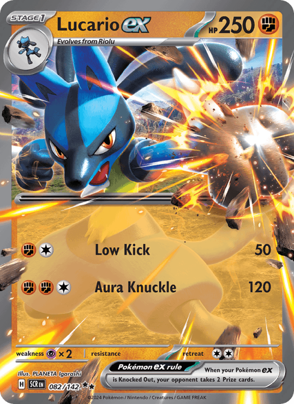 Lucario ex 82/142 Stellar Crown English Pokémon card