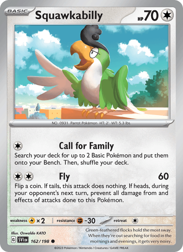 Squawkabilly 162/198 Scarlet & Violet English Pokémon card