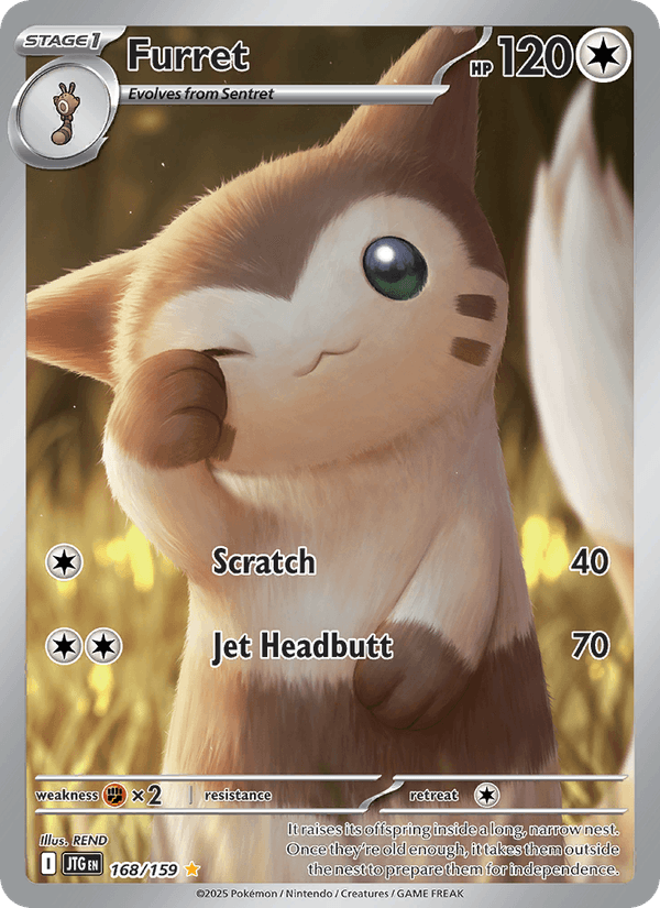 Furret 168/159 Journey Together English Pokémon card