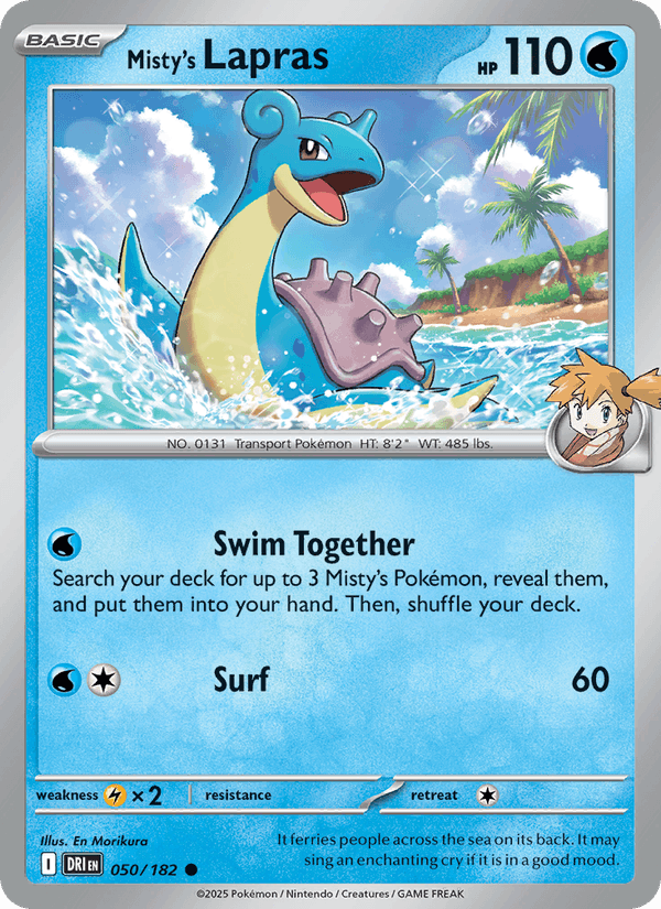 Misty's Lapras 50/182 Destined Rivals English Pokémon card