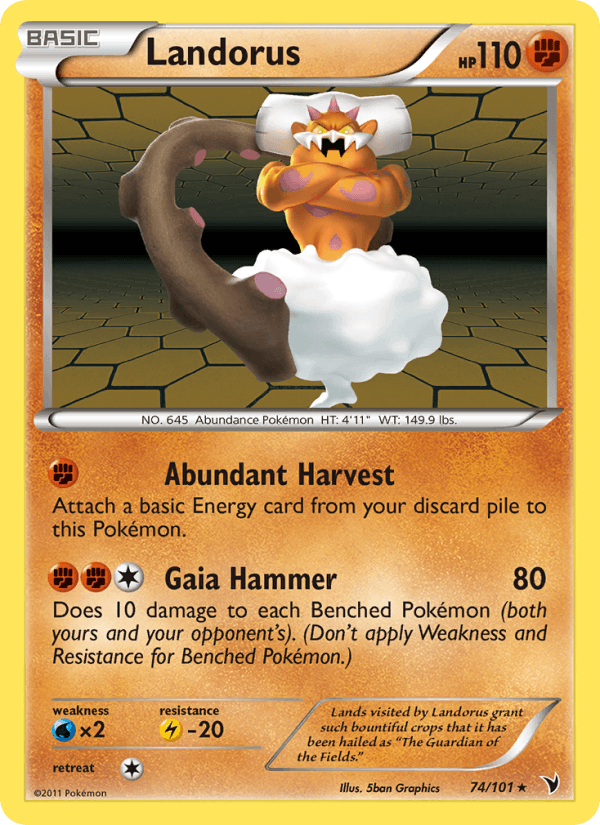 Landorus 74/101 Noble Victories English Pokémon card