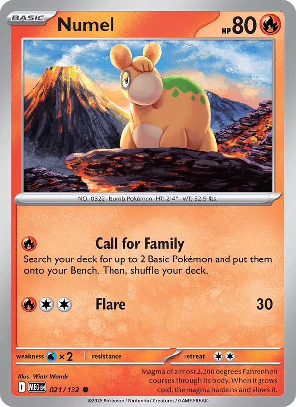 Numel 21/132 Mega Evolution English Pokémon card