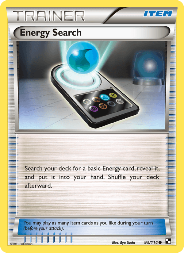 Energy Search 93/114 Black & White English Pokémon card