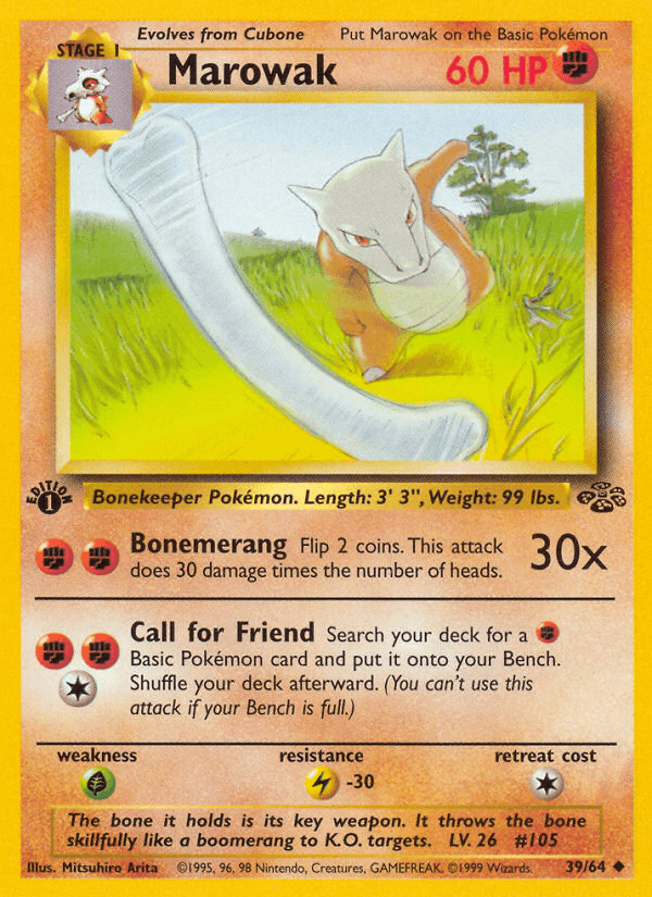 Marowak 39/64 Jungle English Pokémon card