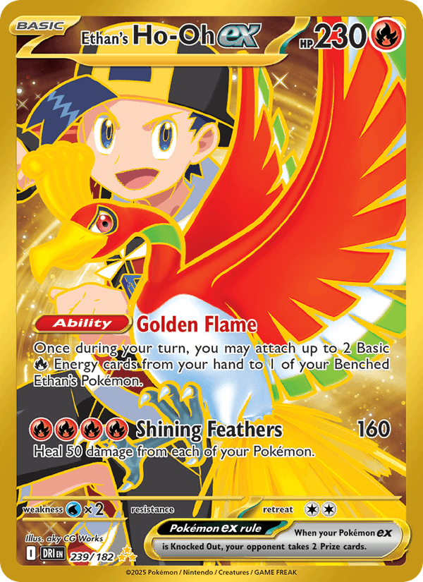 Ethan's Ho-Oh ex 239/182 Destined Rivals English Pokémon card