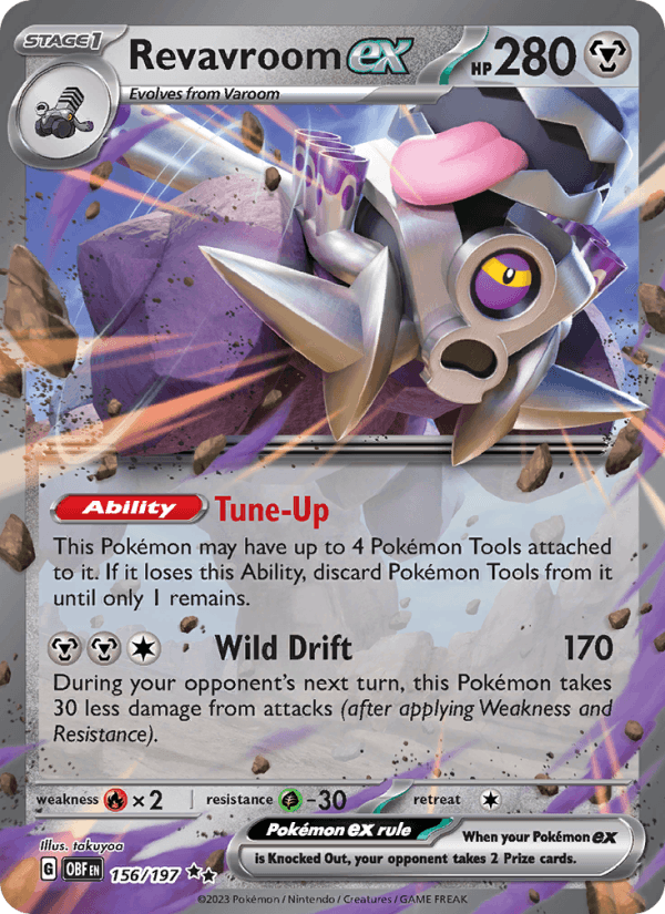Revavroom ex 156/197 Obsidian Flames English Pokémon card