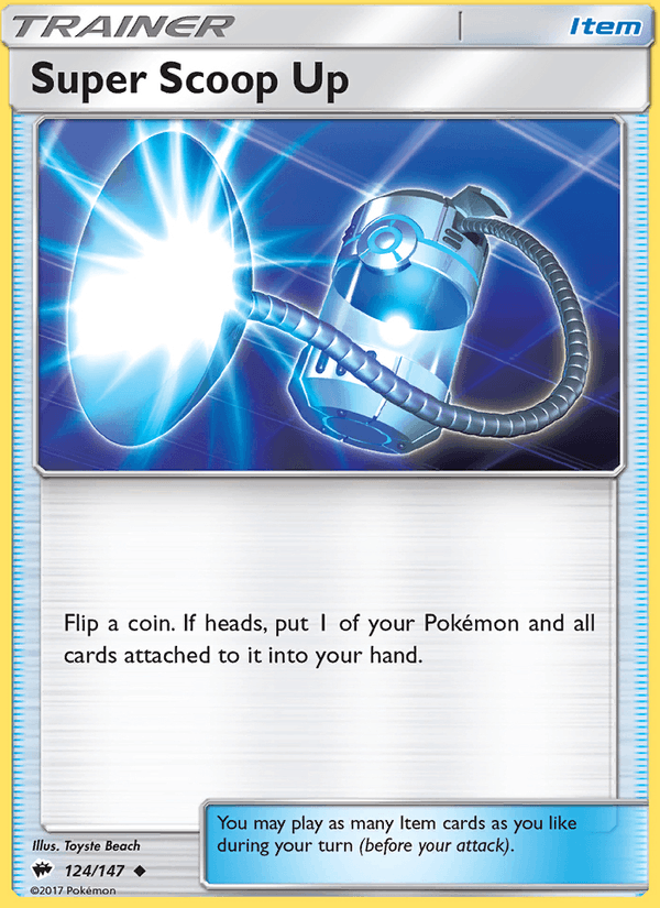 Super Scoop Up 124/147 Burning Shadows English Pokémon card
