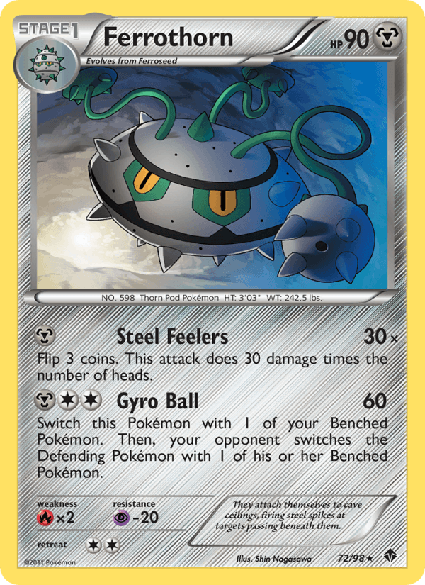 Ferrothorn 72/98 Emerging Powers English Pokémon card