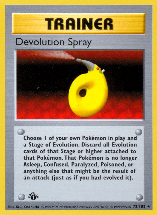 Devolution Spray 72/102 Base Set English Pokémon card