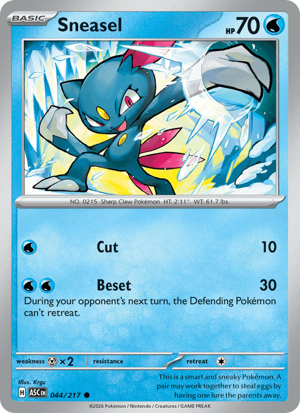 Sneasel 44/217 Ascended Heroes English Pokémon card
