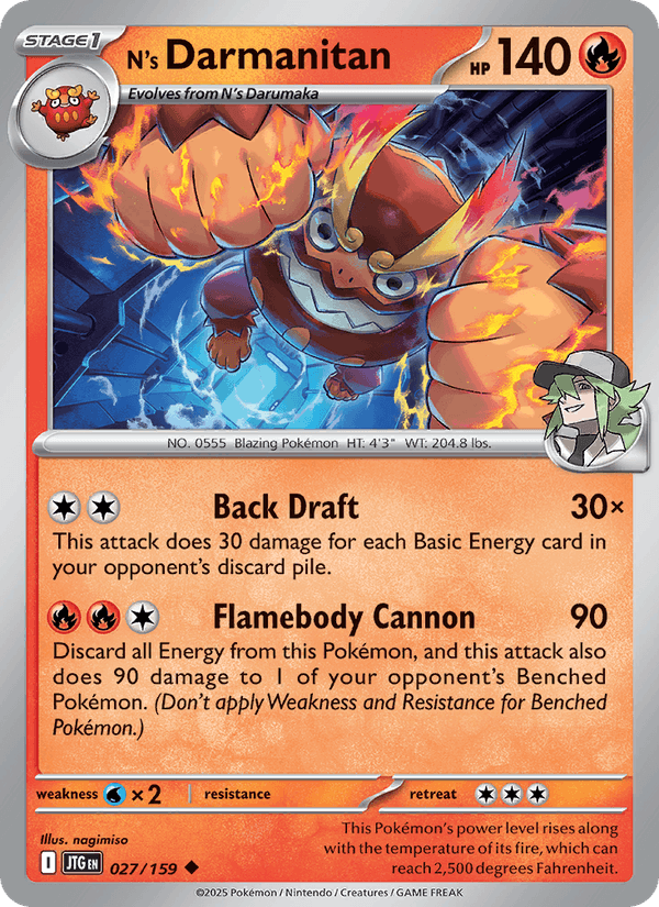 N's Darmanitan 27/159 Journey Together English Pokémon card