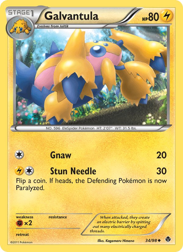 Galvantula 34/98 Emerging Powers English Pokémon card