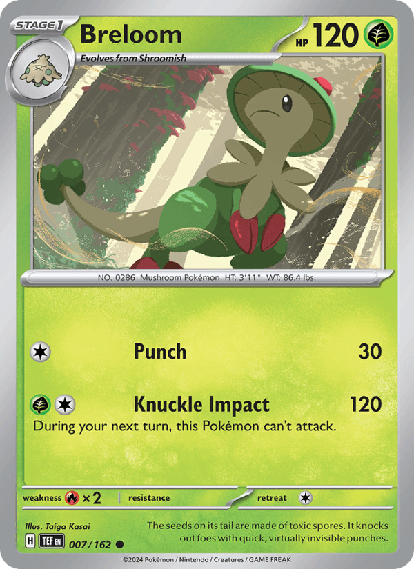 Breloom 7/162 Temporal Forces English Pokémon card