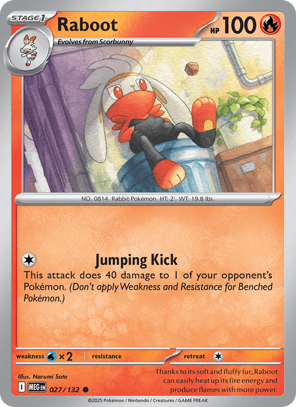 Raboot 27/132 Mega Evolution English Pokémon card