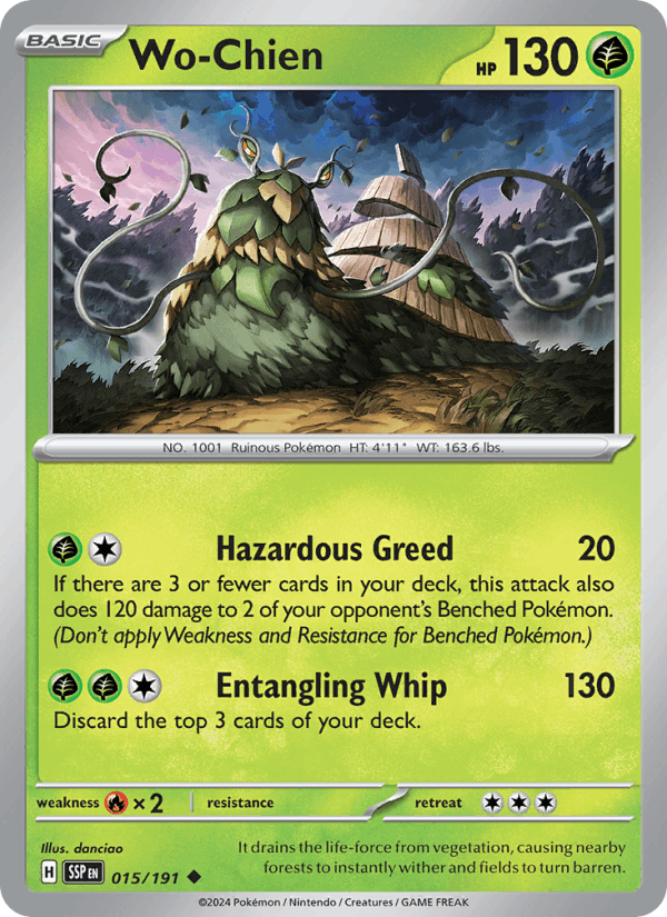Wo-Chien 15/191 Surging Sparks English Pokémon card