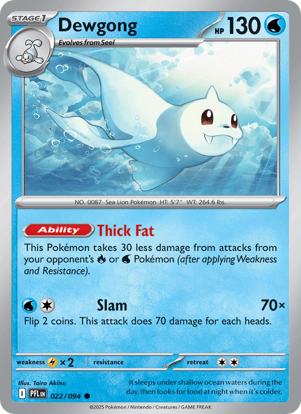 Dewgong 22/94 Phantasmal Flames English Pokémon card