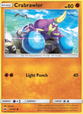 Crabrawler 73/147 Burning Shadows English Pokémon card