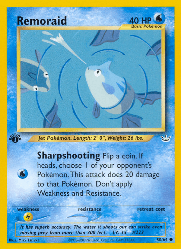 Remoraid 50 Neo Revelation English Pokemon card