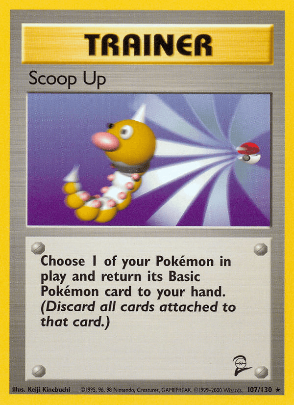 Scoop Up 107/130 Base Set 2 English Pokémon card