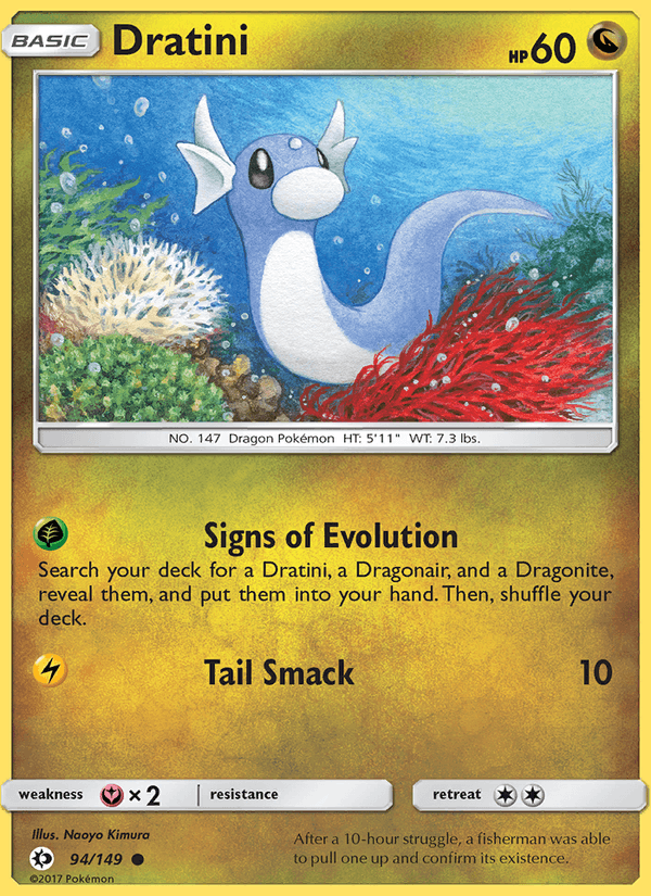 Dratini 94/149 Sun & Moon Base Set English Pokémon card
