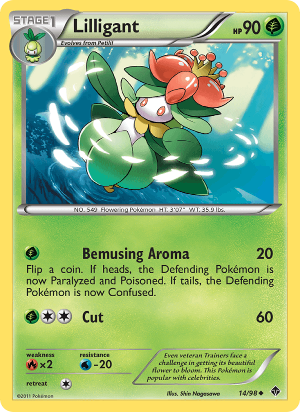 Lilligant 14/98 Emerging Powers English Pokémon card