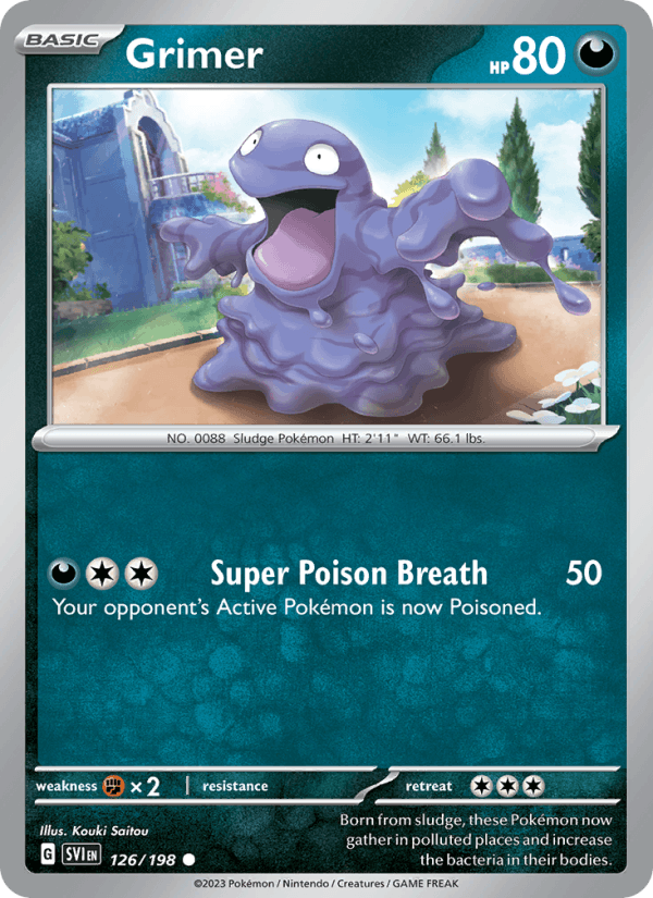Grimer 126/198 Scarlet & Violet English Pokémon card
