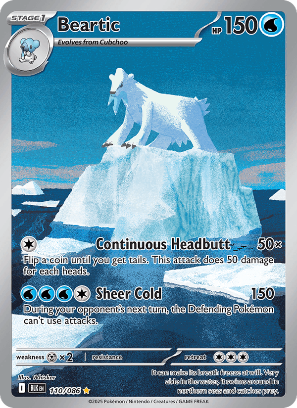 Beartic 110/86 Black Bolt English Pokémon card