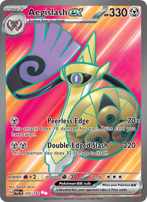 Aegislash ex 230/182 Paradox Rift English Pokémon card