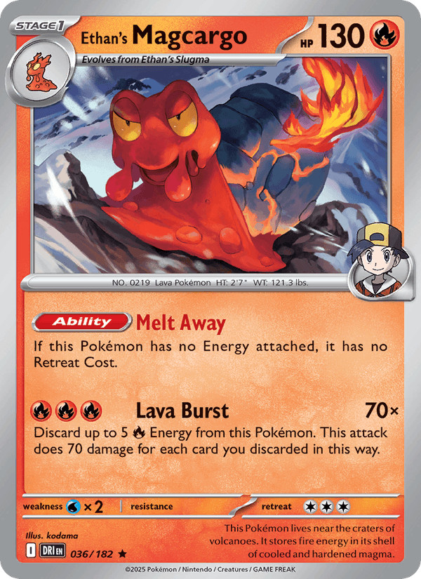 Ethan's Magcargo 36/182 Destined Rivals English Pokémon card