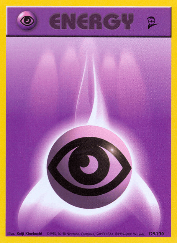 Psychic Energy 129/130 Base Set 2 English Pokémon card