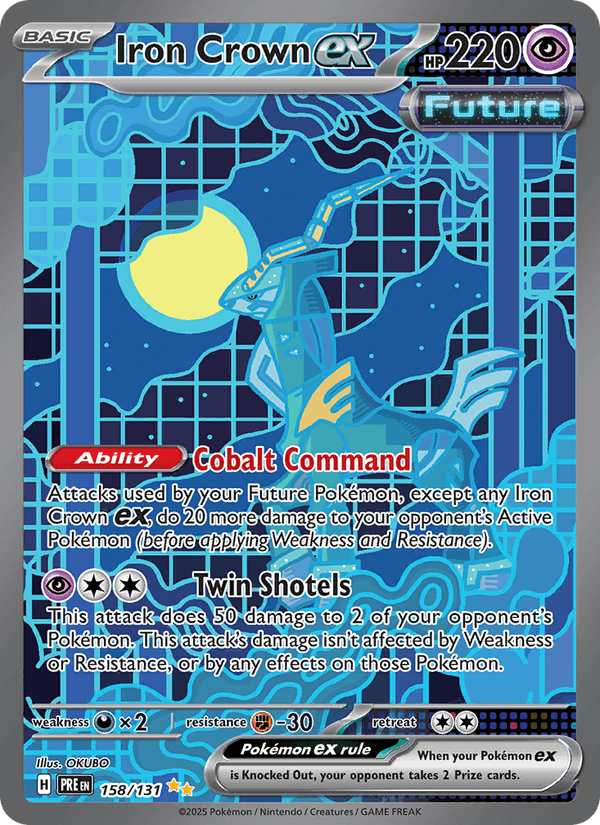Iron Crown ex 158/131 Prismatic Evolutions English Pokémon card