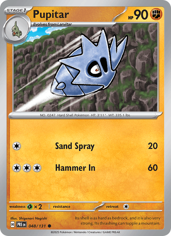 Pupitar 48/131 Prismatic Evolutions English Pokémon card