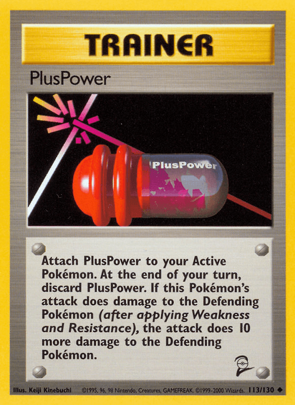 PlusPower 113/130 Base Set 2 English Pokémon card
