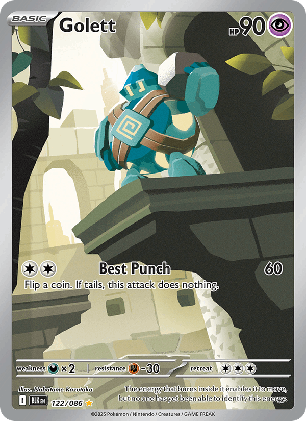 Golett 122/86 Black Bolt English Pokémon card