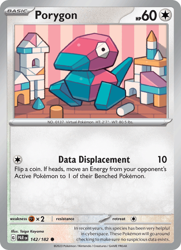 Porygon 142/182 Paradox Rift English Pokémon card
